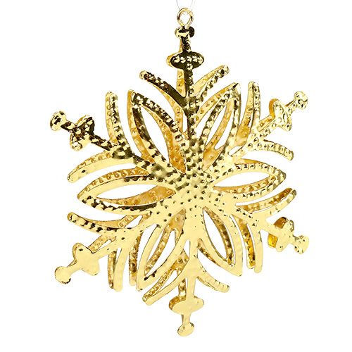 Floristik24 Metaal sneeuwvlok goud 10cm 4st