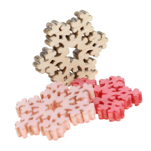 Artikel Sneeuwvlokkenmix roze, roze, naturel Ø2cm 144 st