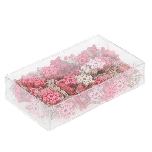 Artikel Sneeuwvlokkenmix roze, roze, naturel Ø2cm 144 st