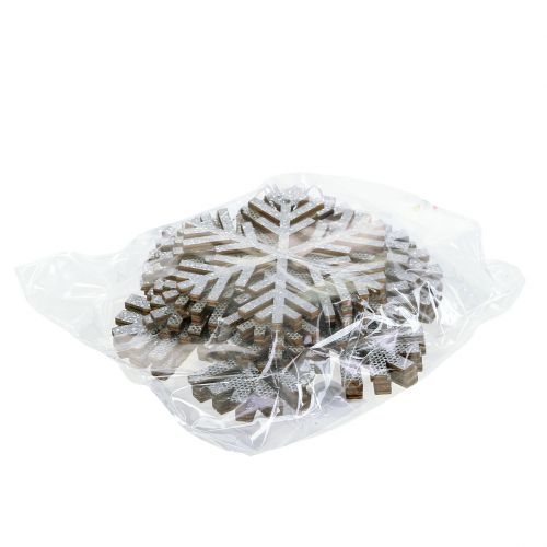 Artikel Sneeuwvlok zilver om op te hangen Ø8cm - Ø12cm 9 st