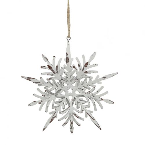 Floristik24 Sneeuwvlok 3D effect wit 16cm x 15.5cm 2st