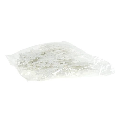 Floristik24 Sneeuwvlok om op te hangen 7cm wit met glitters 36st