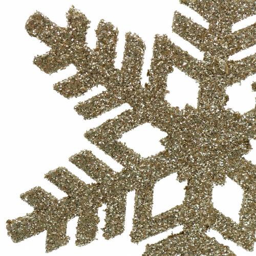 Artikel Sierplug sneeuwvlok glitter Ø8/10cm 18st