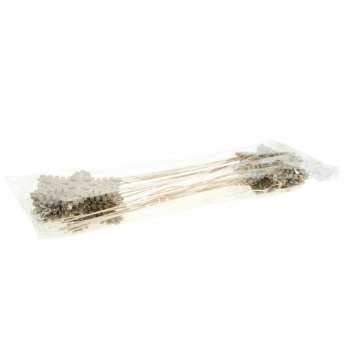 Floristik24 Decoratieve plug sneeuwvlok glitter Ø8/10cm 18 st