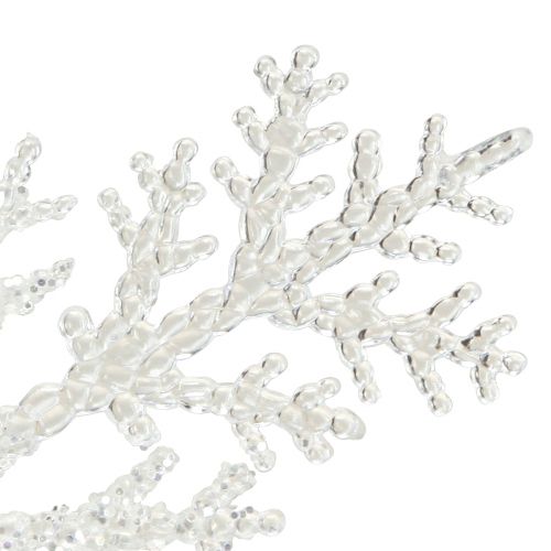Floristik24 Sneeuwvlokdecoratie ijskristal om op te hangen 18×20cm 4st