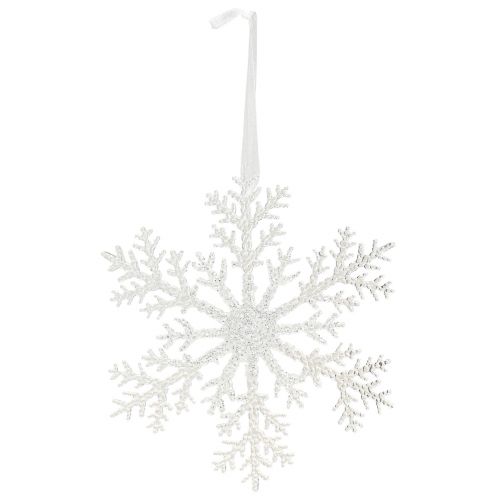 Floristik24 Sneeuwvlokdecoratie ijskristal om op te hangen 18×20cm 4st