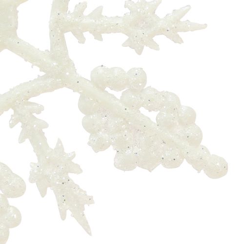 Artikel Sneeuwvlokdecoratie witte glitter ijskristallen 10cm 12 st