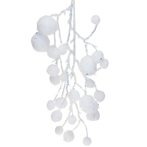 Floristik24 Sneeuwvlok decoratie takken om op te hangen glitter 30cm 2st