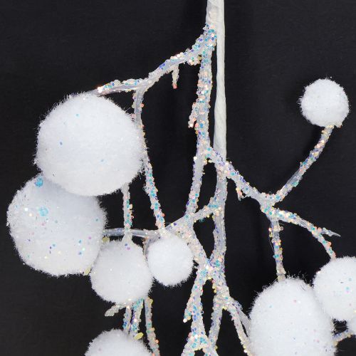Artikel Sneeuwvlok decoratie takken om op te hangen glitter 30cm 2st