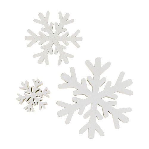 Floristik24 Sneeuwvlokken wit mix 3cm - 7cm 48st