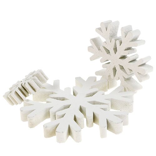 Floristik24 Sneeuwvlokken wit mix 3cm - 7cm 48 st