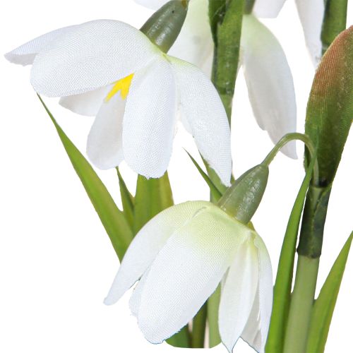 Artikel Sneeuwklokjes kunst in glas kunstbloemen wit 22,5cm 2st