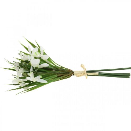 Floristik24 Kunstsneeuwklokje decoratie vroege bloeiers 27cm bundel van 6st