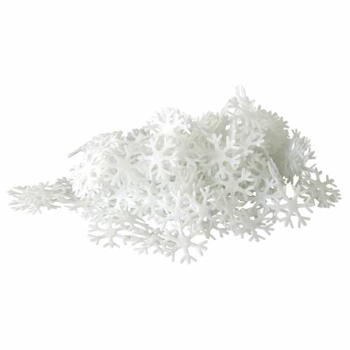 Floristik24 Sneeuwvlokken verspreid wit Ø17mm 240p