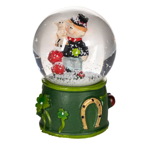 Gelukbrengende sneeuwbol met schoorsteenvegerfiguur, 4 cm, 3 stuks | Floristik24.nl