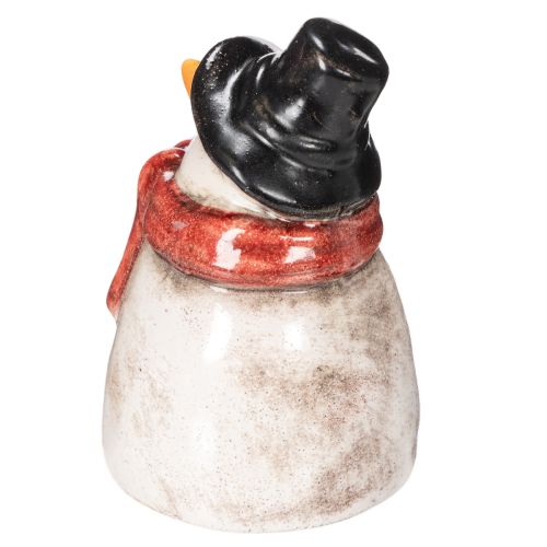 Sneeuwpopfiguurtje met rode sjaal, kerstdecoratie, 10 cm | Floristik24.nl