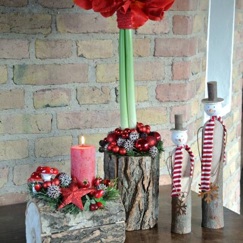 Floristik24 Sneeuwpop hout met patina 30cm 2st
