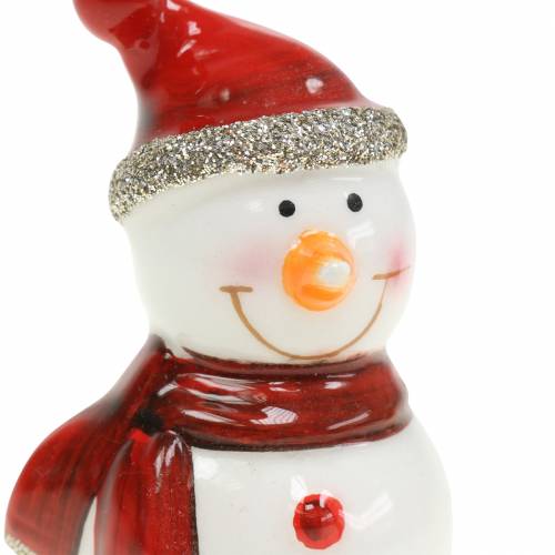 Floristik24 Kerstdecoratie figuur sneeuwpop 7,5cm 4st