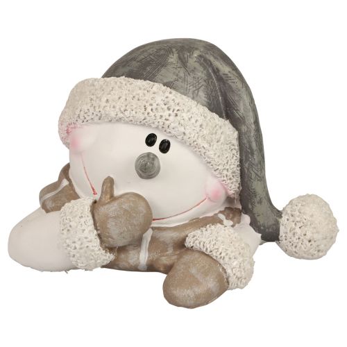 Floristik24 Sneeuwpopdecoratie Kerstwinterdecoratie 18,5×13,5×11cm