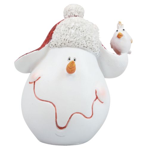 Artikel Tafeldecoratie Kerstdecoratie sneeuwpop met hoed H13cm 2st