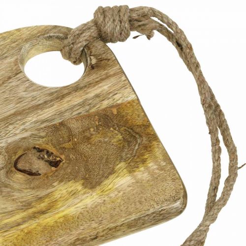 Floristik24 Deco dienblad mangohout naturel dienblad met koord 58×19cm