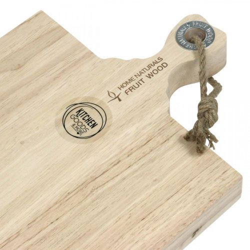 Floristik24 Mangohouten snijplank, decoratief dienblad met handvat echt hout 38 × 26.5cm L48cm