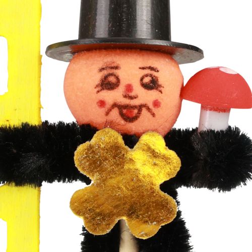 Artikel Schoorsteenveger bloempluggen, oudejaarsdecoratie L17cm H8cm 36 stuks