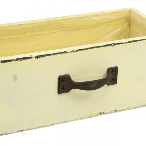 Artikel Houten lade voor beplanting Yellow Shabby Chic 25×13×8cm