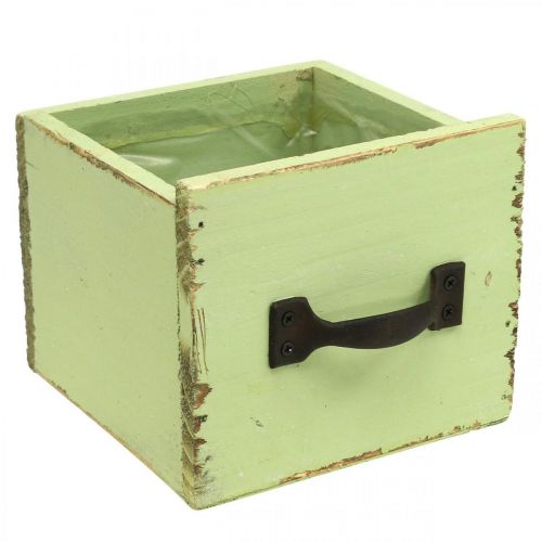 Floristik24 Plantenbak lichtgroen shabby chic 12,5×12,5×10cm