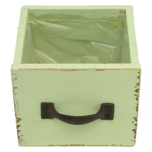Artikel Plantenbak lichtgroen shabby chic 12,5×12,5×10cm