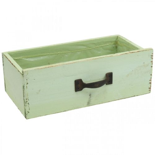 Artikel Plantenlade hout lichtgroen plantenbak vintage 25×13×8cm