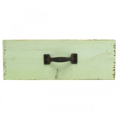 Floristik24 Plantenlade hout lichtgroen plantenbak vintage 25×13×8cm
