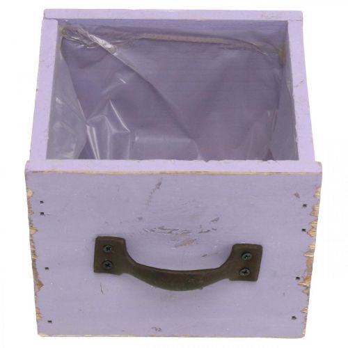 Artikel Lade Shabby Chic Deco Hout Paars Lente Deco 12.5×12.5×10cm