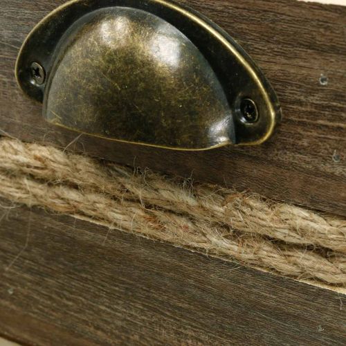 Floristik24 Plantenbak houten lade bloembak 26/20/14cm set van 3