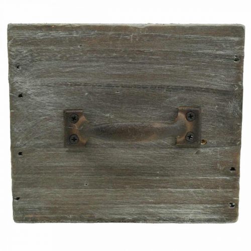 Floristik24 Plantenlade shabby chic houtdecoratie naturel 12,5×12,5×11cm