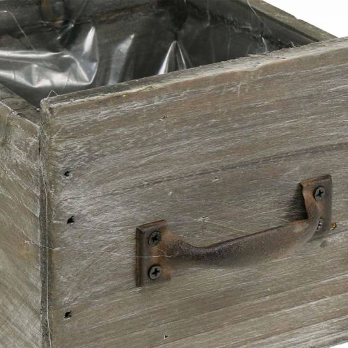 Floristik24 Plantenlade shabby chic houtdecoratie naturel 12,5×12,5×11cm