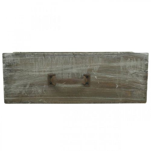 Floristik24 Lade plantenbak hout shabby chic gewassen wit 25x13x9cm