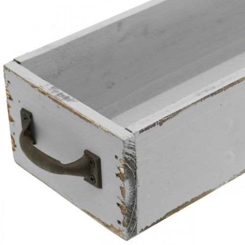 Floristik24 Decoratief dienblad houten plantenlade Shabby Chic Grijs 65×11×7cm