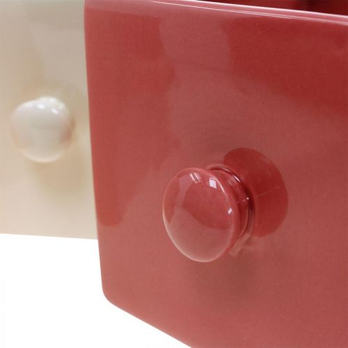 Floristik24 Lade voor planten, keramische decoratie, decoratieve lade, plantenbak 3st