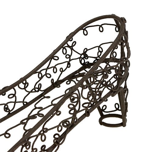 Floristik24 Draadschoen 19cm x 7cm H7.5cm bruin