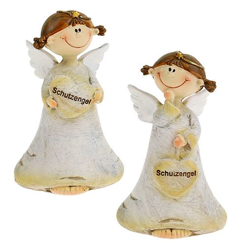Beschermengel crème 8,5 cm 4 stks