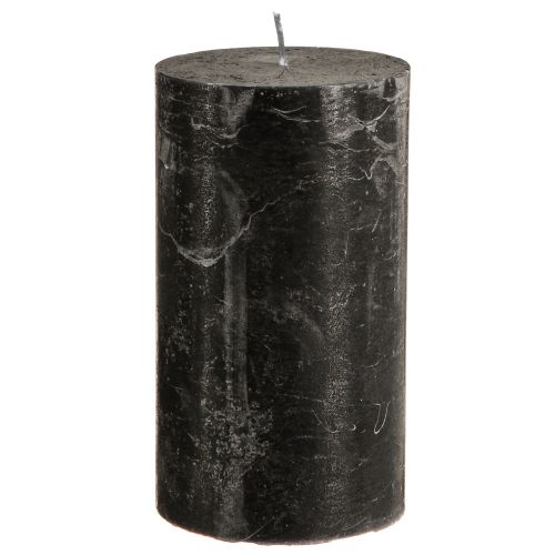Zwarte kaarsen stompkaarsen effen 85×150mm 2 st