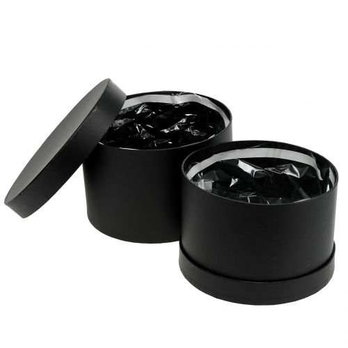 Bloembak rozenbak zwart rond Ø18cm - Ø20cm 2st