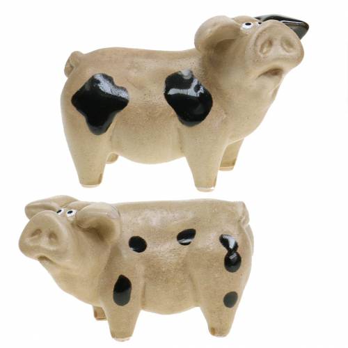 Floristik24 Varkenspot keramiek 11cm set van 2