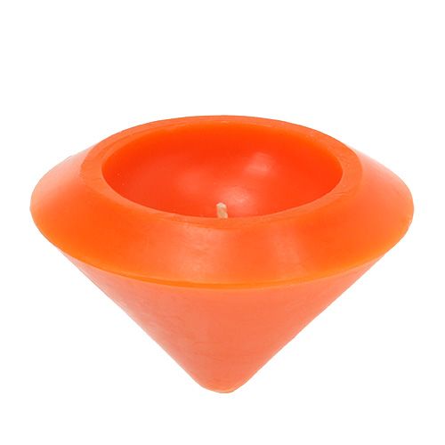 Floristik24 Drijvende kaars in oranje Ø13cm