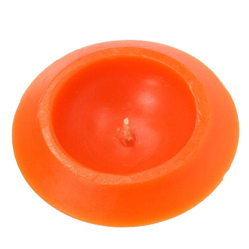 Floristik24 Drijvende kaars in oranje Ø13cm