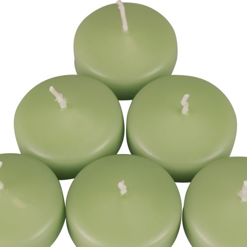 Floristik24 Drijfkaarsen groen Wenzel kaarsen zacht groen 30×50mm 8 st