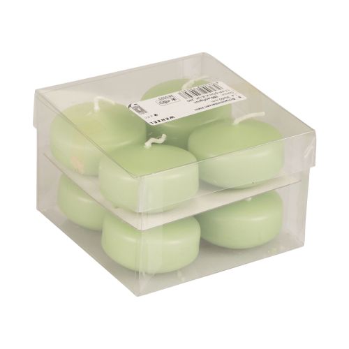 Floristik24 Drijfkaarsen groen Wenzel kaarsen zacht groen 30×50mm 8 st