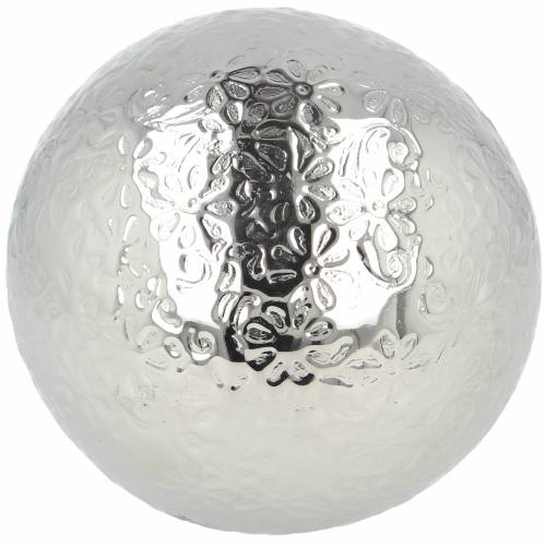 Floristik24 Drijvende bal bloemen zilver metaal Ø10cm
