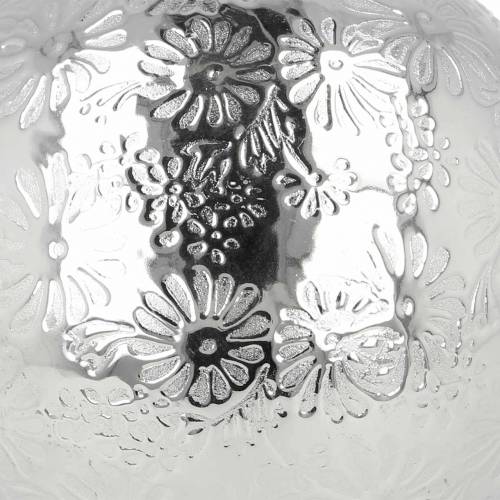Floristik24 Drijvende bal bloemen zilver metaal Ø10cm